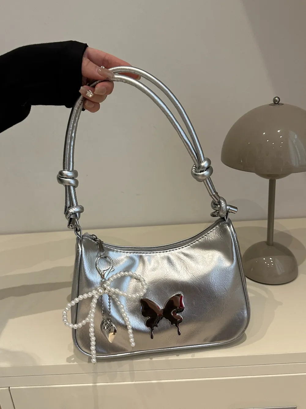 Shoulder Bag Butterfly PU Leather with Bow - LaTezza Online Shop