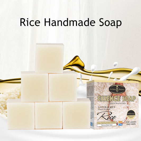 Rice Handmade Soap Body Skin Brightening Moisturizing 100g Handmade Soap Melaninsoap - LaTezza Online Shop