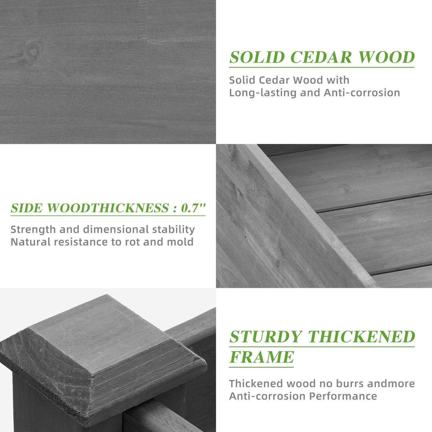 Raised Garden Bed with Legs, Elevated Wooden Planter Box for Outdoor Plants - LaTezza Online Shop