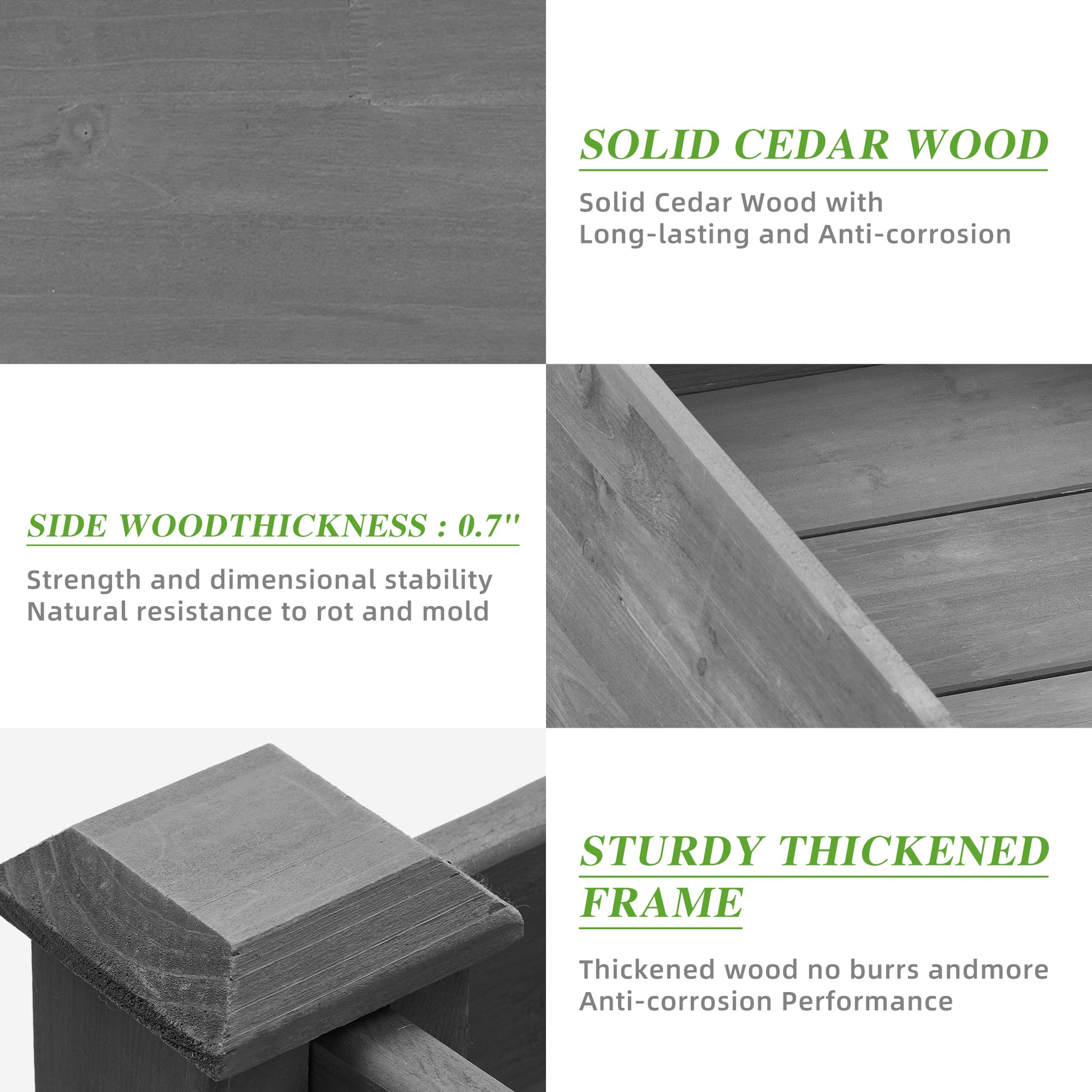 Raised Garden Bed with Legs, Elevated Wooden Planter Box for Outdoor Plants - LaTezza Online Shop