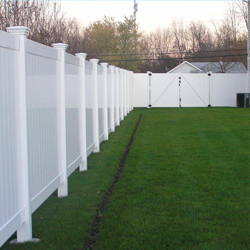 Privacy Fence Panels 6ft.H x 6ft.W WHITE Vinyl Full set of 2 Pcs - LaTezza Online Shop