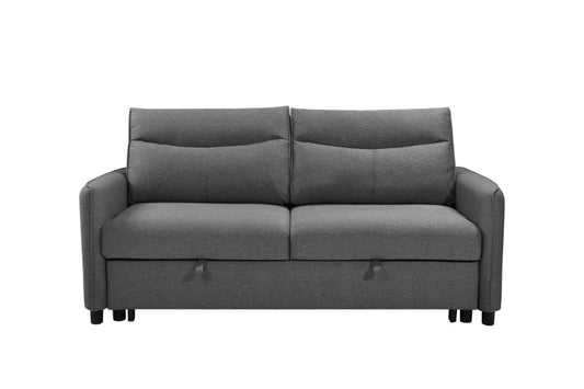 3 in 1 Convertible Sleeper Sofa Bed Modern Fabric Loveseat Futon Sofa Couch w/Pullout Bed Grey - LaTezza Online Shop