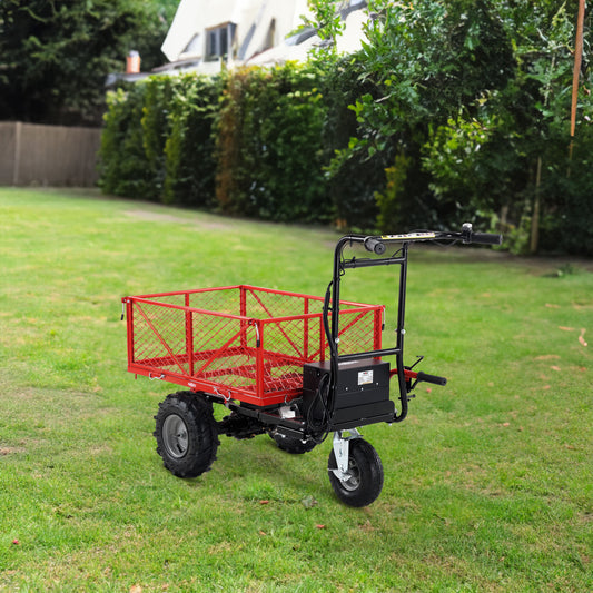 Wheelbarrow Utility Cart Electric Powered Cart 48V28Ah 500W Capacity 500lbs (230kg) Material Hauler 1000lbs Towing - LaTezza Online Shop