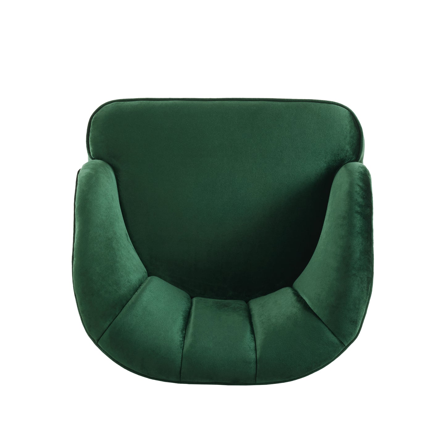 Green Upholstered Barrel Accent Chair With Wooden Legs - LaTezza Online Shop