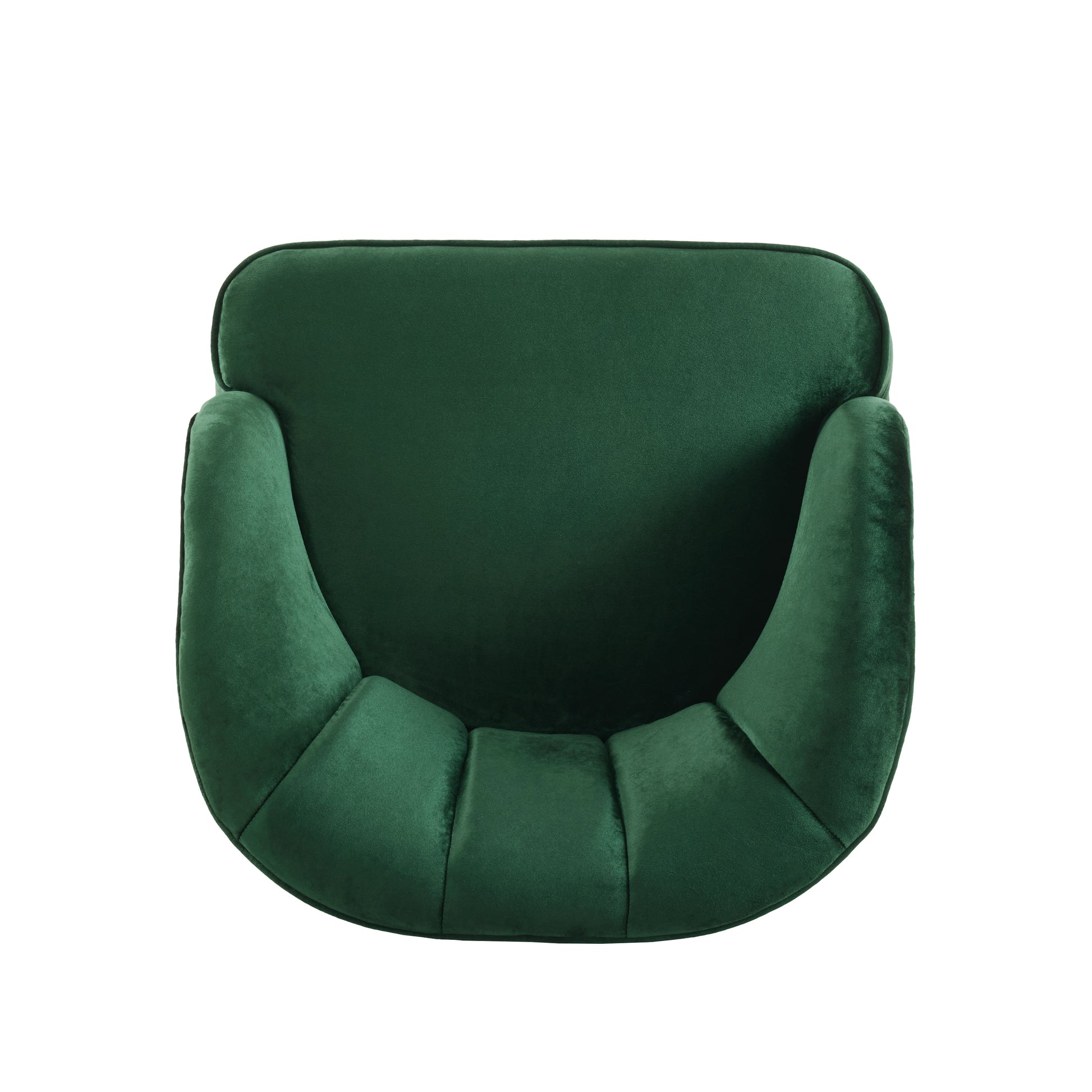 Green Upholstered Barrel Accent Chair With Wooden Legs - LaTezza Online Shop