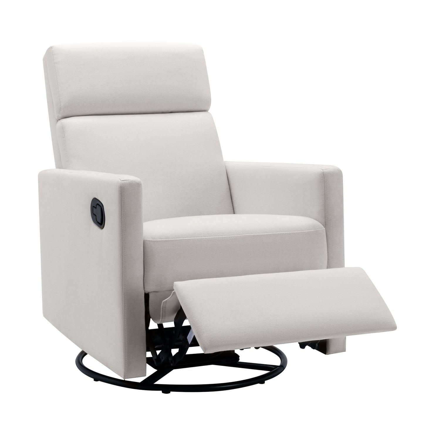 Modern Upholstered Rocker Nursery Chair Plush Seating Glider Swivel Recliner Chair Beige - LaTezza Online Shop