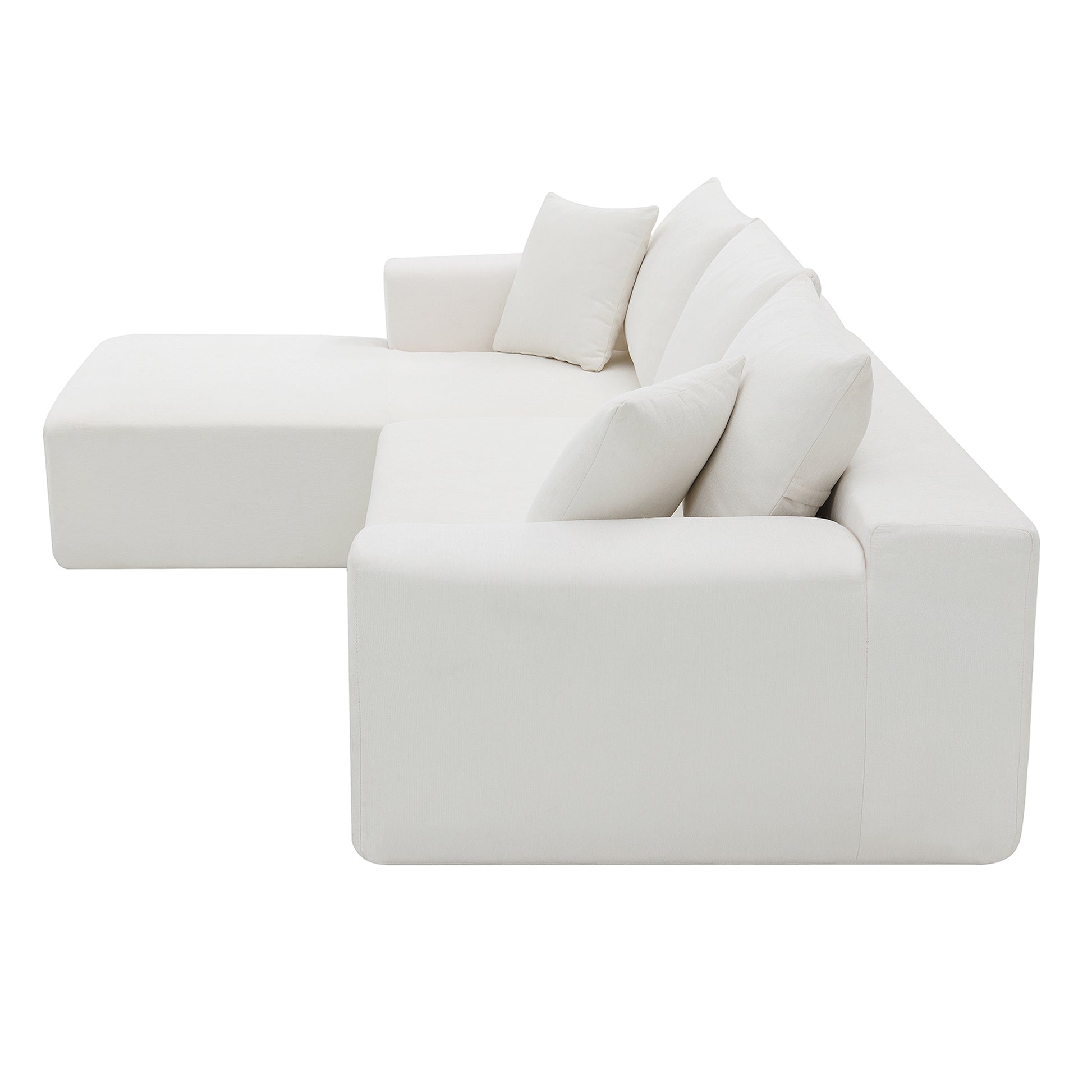 109*68" Modular Sectional Living Room Sofa Set Modern Minimalist Style Couch White - LaTezza Online Shop