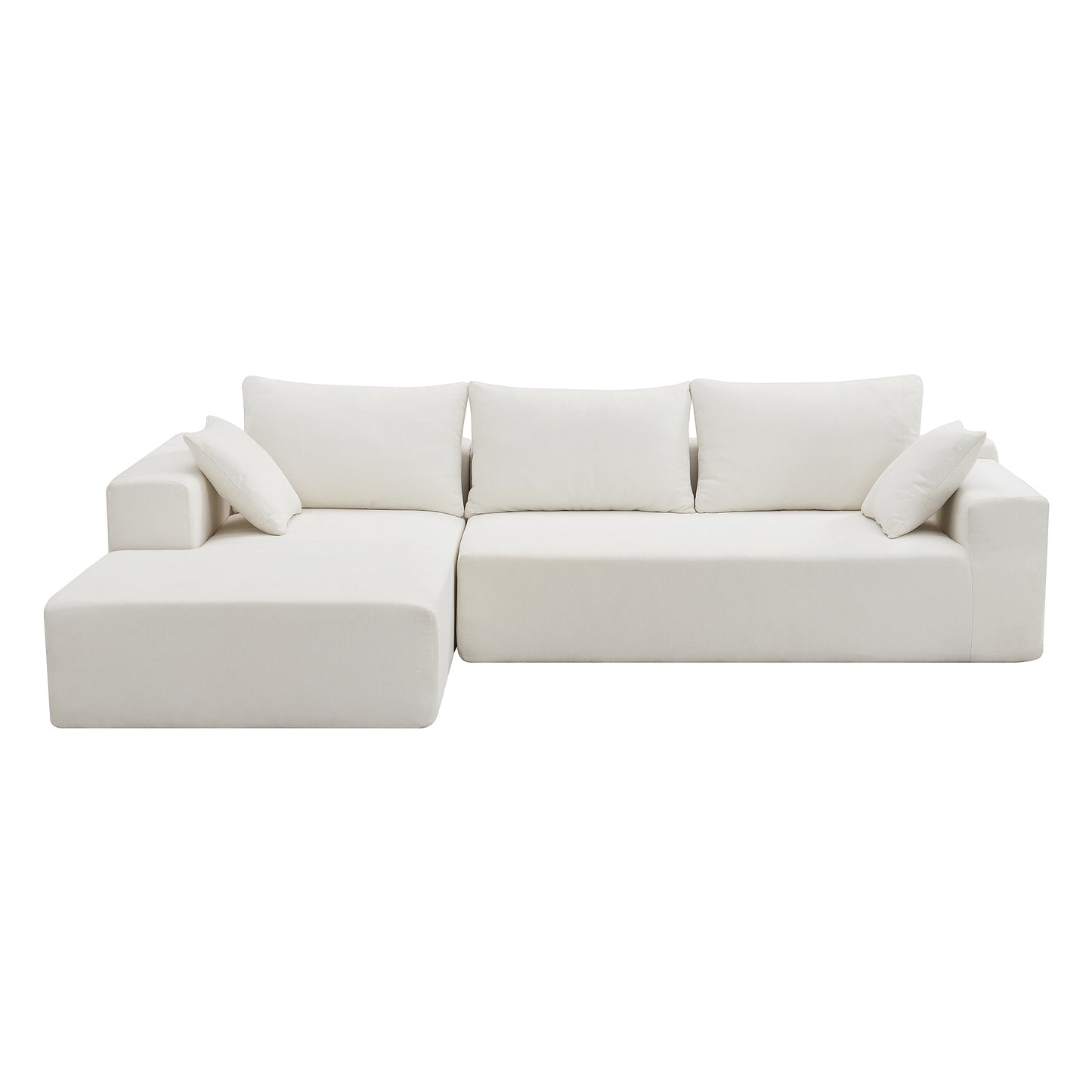 109*68" Modular Sectional Living Room Sofa Set Modern Minimalist Style Couch White - LaTezza Online Shop