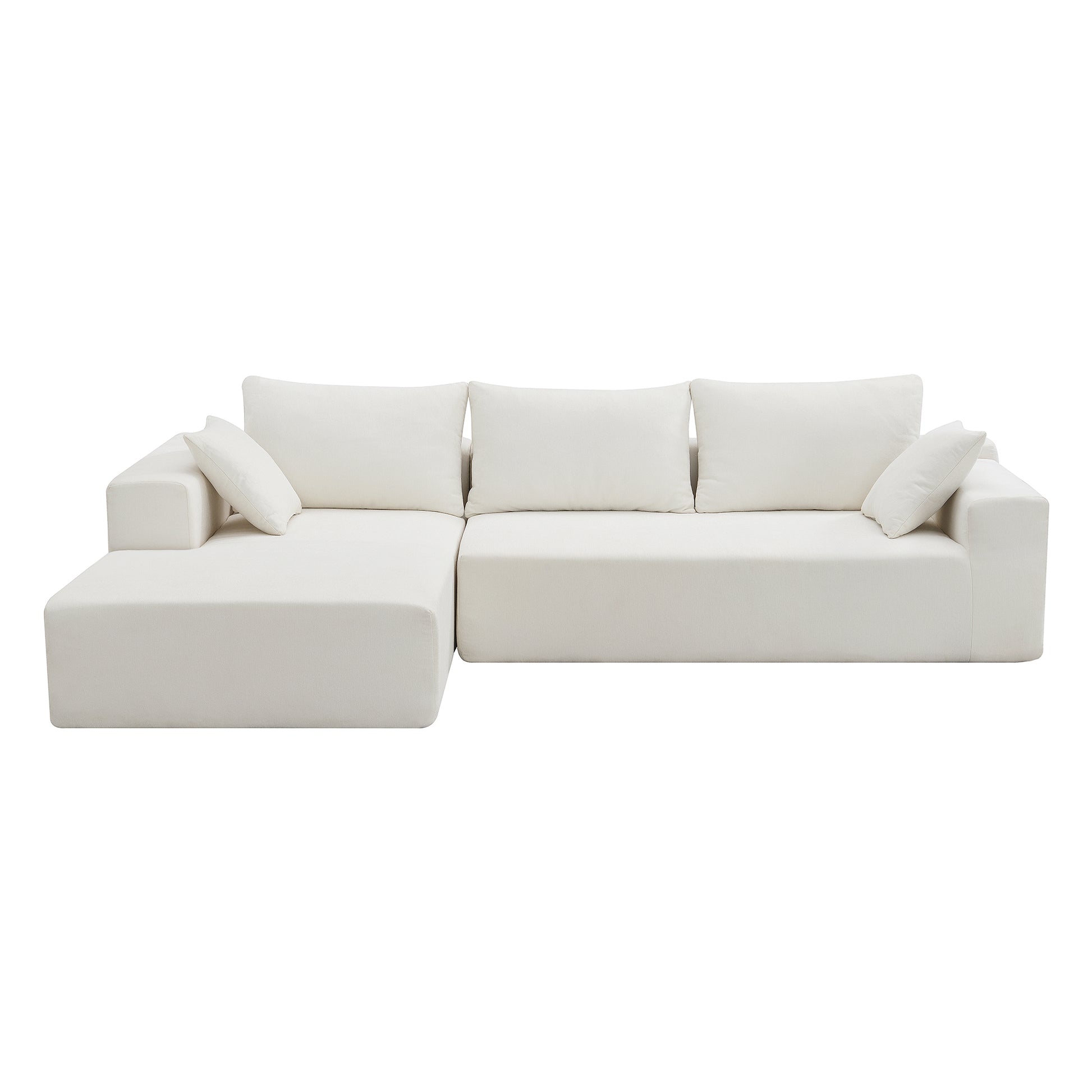 109*68" Modular Sectional Living Room Sofa Set Modern Minimalist Style Couch White - LaTezza Online Shop