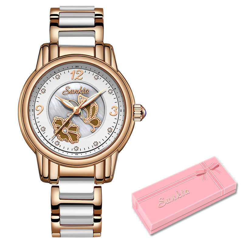 Lige High Quality Ceramic Watch Ladies Watch Exquisite Waterproof Watch - LaTezza Online Shop
