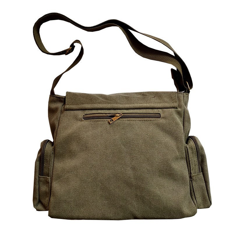 Messenger Bag Retro canvas bag, men's shoulder bag, crossbody bag, large capacity casual bag, travel bag, unisex - LaTezza Online Shop