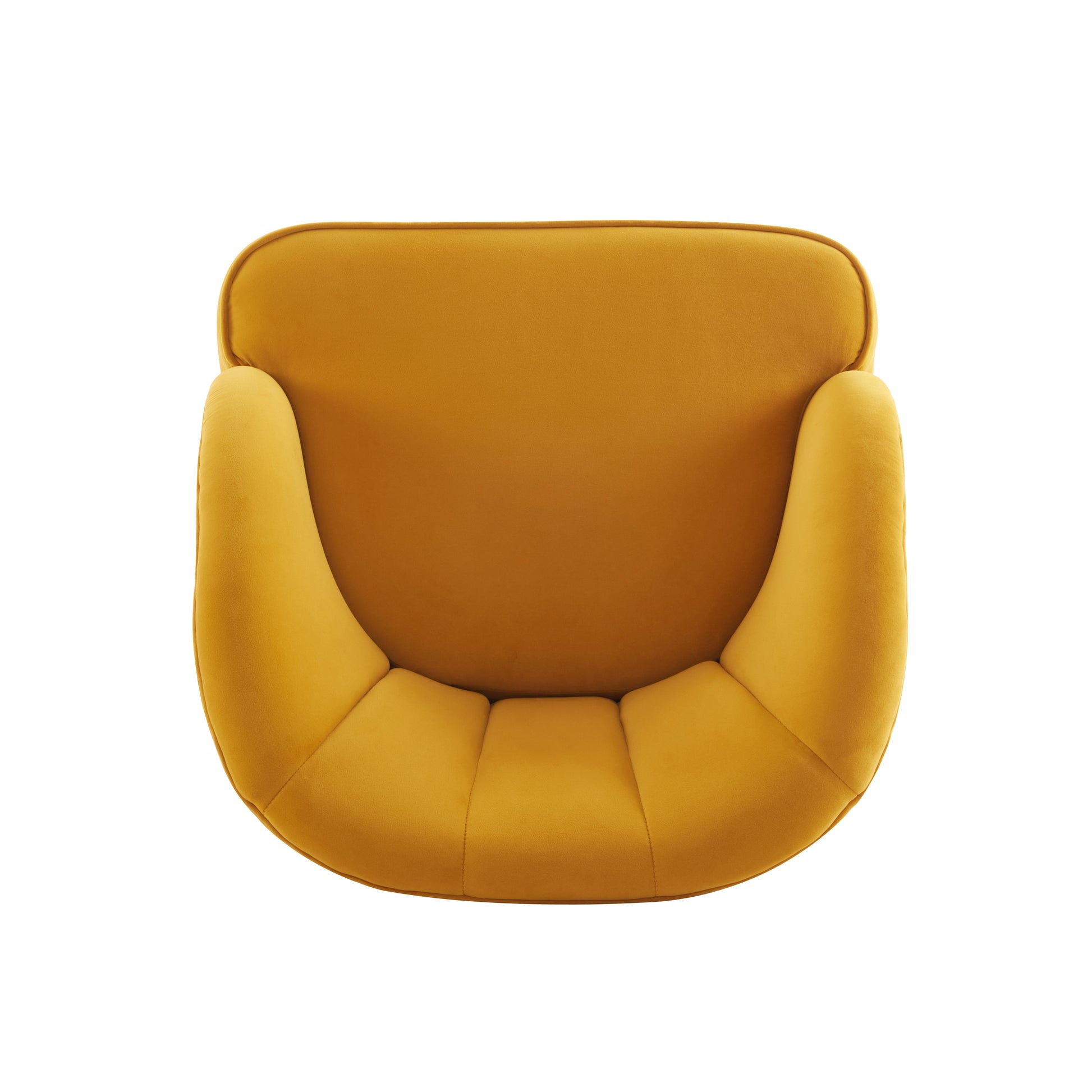 Orange Upholstered Barrel Accent Chair With Wooden Legs - LaTezza Online Shop