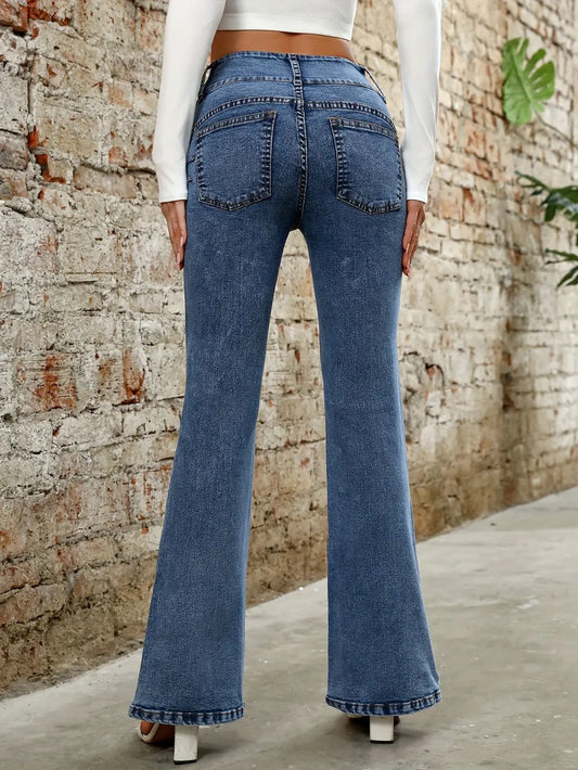 Jeans Bootcut Casual Versatile Shot Micro Lanka Jeans - LaTezza Online Shop