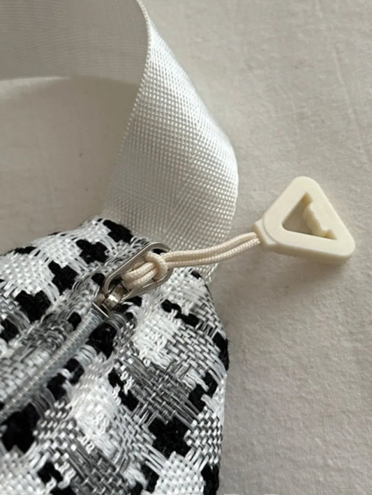 Strap Crossbody Bag Plaid Wide - LaTezza Online Shop