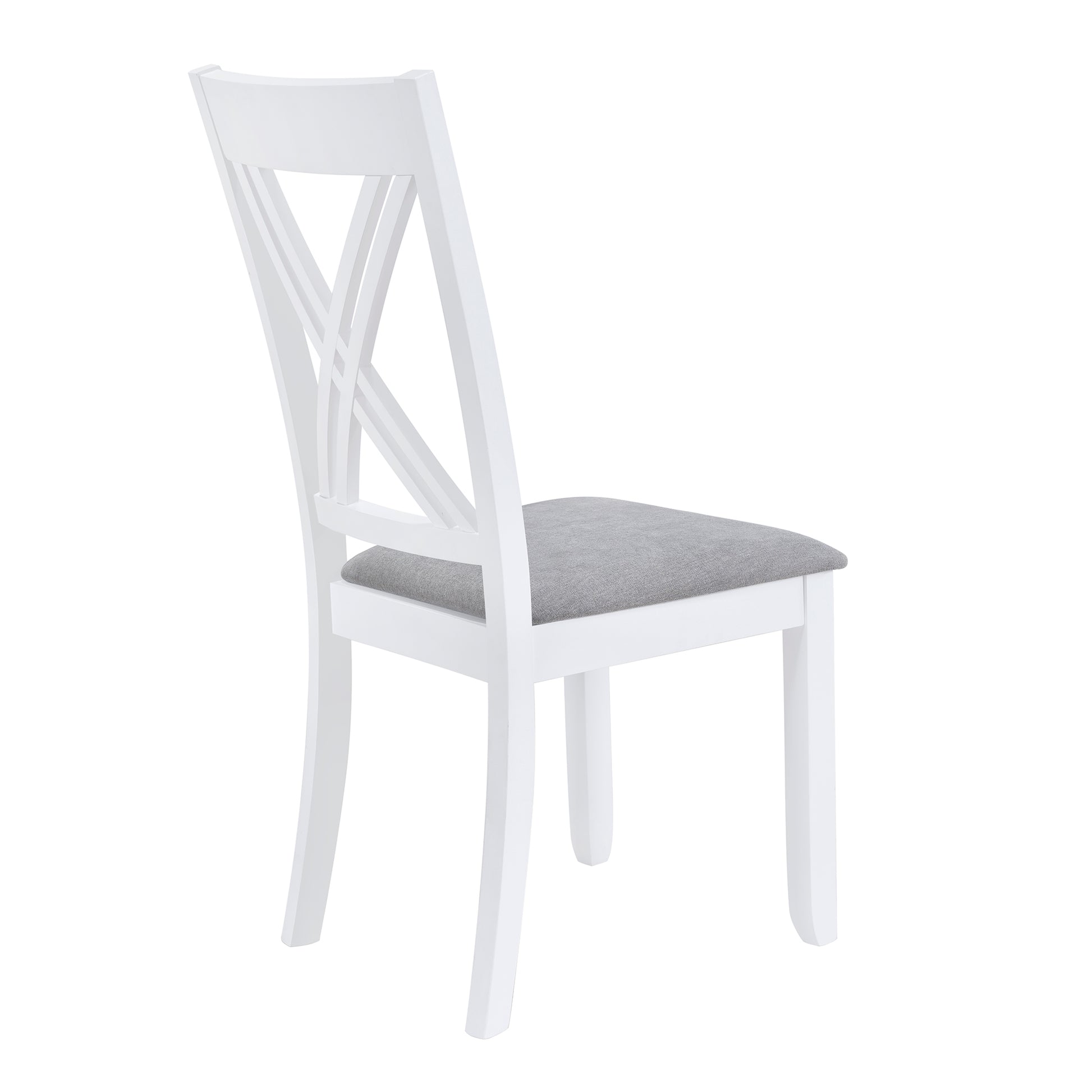 TOPMAX Rustic Minimalist Wood 5-Piece Dining Table Set with 4 X-Back Chairs for Small Places  White - LaTezza Online Shop
