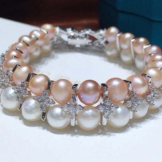 Natural Freshwater Pearl Necklace Set for Women 7-9mm - LaTezza Online Shop