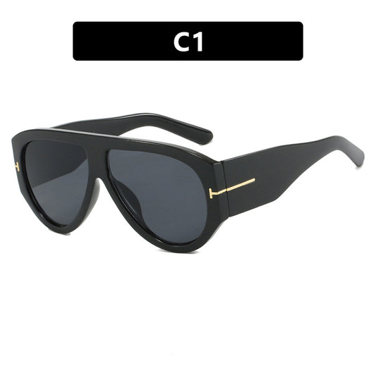 T-shaped large frame sunglasses