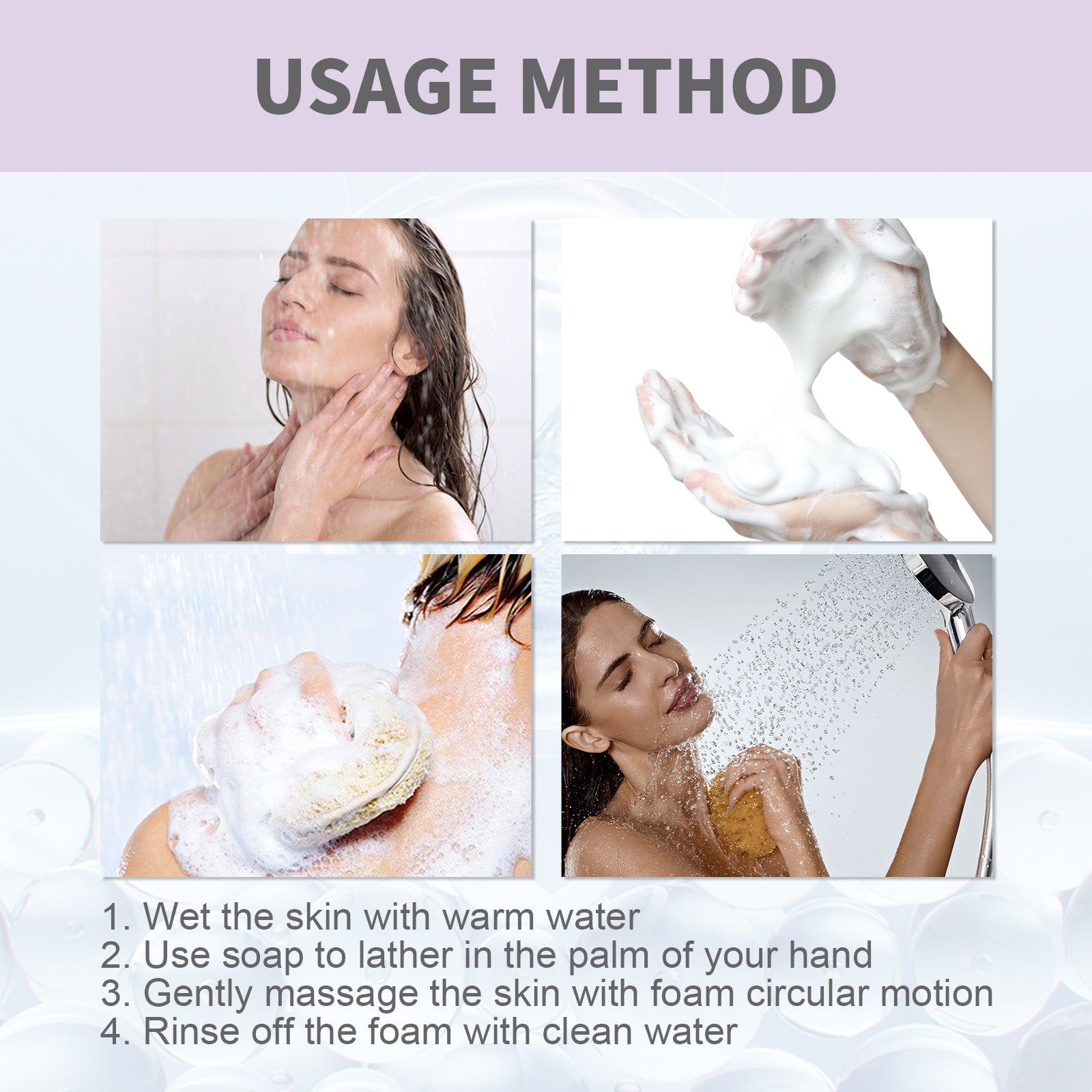 West&Month Body Skin Moisturizing Soap, Clear Acne Print Repair Dark Moisturizing Whitening Body Wash Soap - LaTezza Online Shop