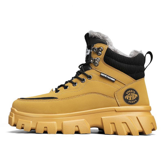 Men's winter suede high top Martin boo workwear versatile thick sole - LaTezza Online Shop