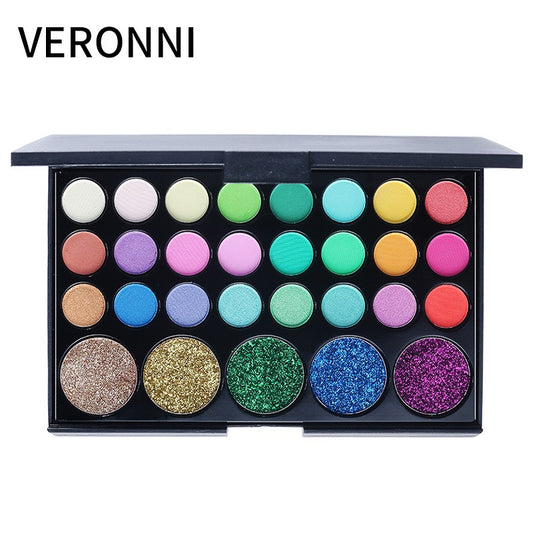 VERONNI 29-color eyeshadow matte pearlescent earth-tone eyeshadow smoky makeup multi-color eyeshadow palette - LaTezza Online Shop