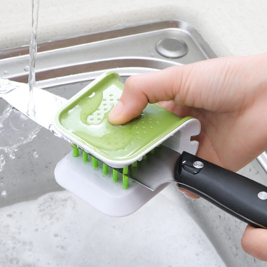 U-Shaped Cleaning Brush Knife And Fork Brush Chopstick Brush Cutlery Brush Can Be Opened And Closed Kitchen Supplies Hand Brush - LaTezza Online Shop