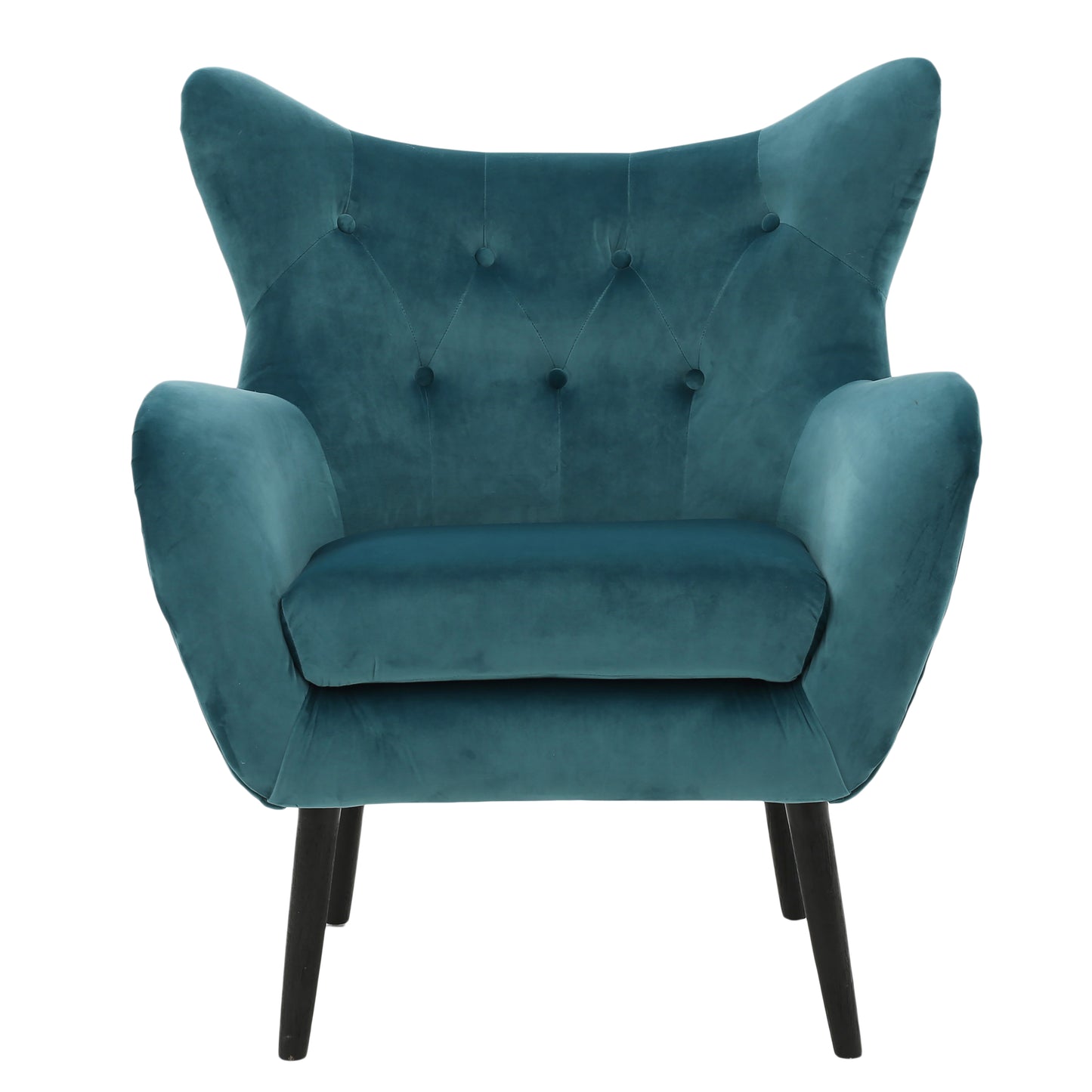 ARM CHAIR Accent Chair Teal Tufted Velvet Wing Back Chair - LaTezza Online Shop