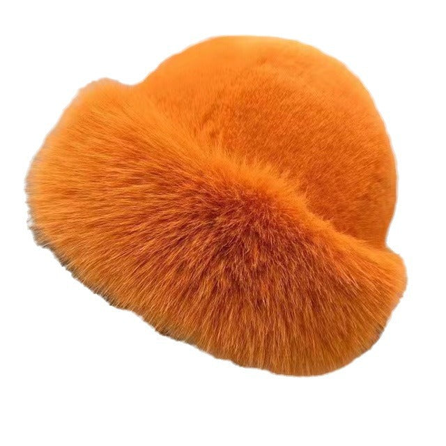Mongolian hat with thickened insulation, faux fur fashion basin hat, faux mink fur women - LaTezza Online Shop