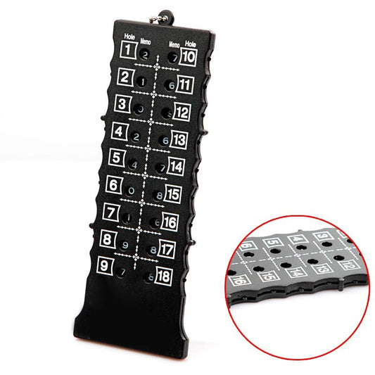 18 Holes Golf Stroke Counters Outdoor Golf Stroke Putt Score Card Score Counter With Key Chain Black - LaTezza Online Shop