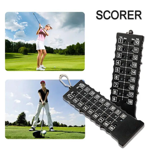 18 Holes Golf Stroke Counters Outdoor Golf Stroke Putt Score Card Score Counter With Key Chain Black - LaTezza Online Shop
