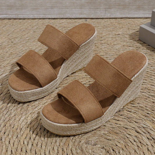 Open Toe Platform Wedge Sandals - LaTezza Online Shop