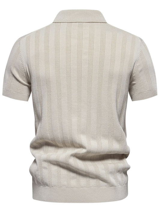 Men's Collared Neck Short Sleeve Knit Polo - LaTezza Online Shop