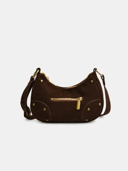 Small Suede Adjustable Strap Shoulder Bag - LaTezza Online Shop