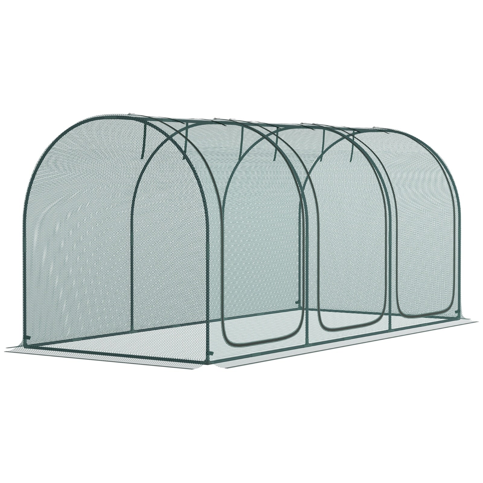 Outsunny 9' X 4' Crop Cage, Plant Protection Tent With Three Zippered Doors, Storage Bag And 6 Groun - LaTezza Online Shop