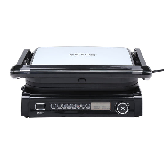 VEVOR 7 IN 1 Commercial Electric Griddle,  1800W Indoor Countertop Grill, Stainless Steel Restaurant Teppanyaki Grill With Non Stick Iron Cooking Plate,  Adjustable Temp Control 110V - LaTezza Online Shop
