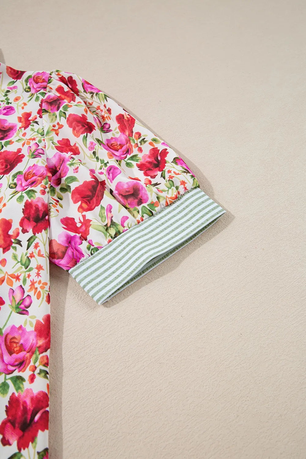 Printed Collared Neck Short Sleeve Blouse - LaTezza Online Shop