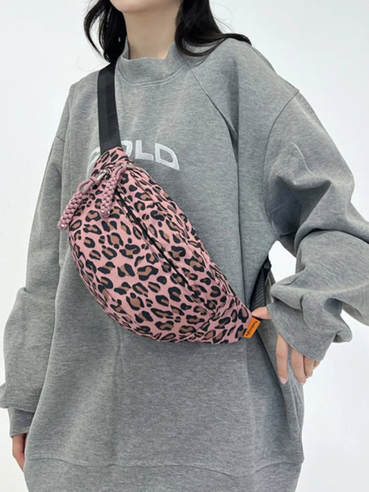 Leopard Nylon Crossbody Bag - LaTezza Online Shop