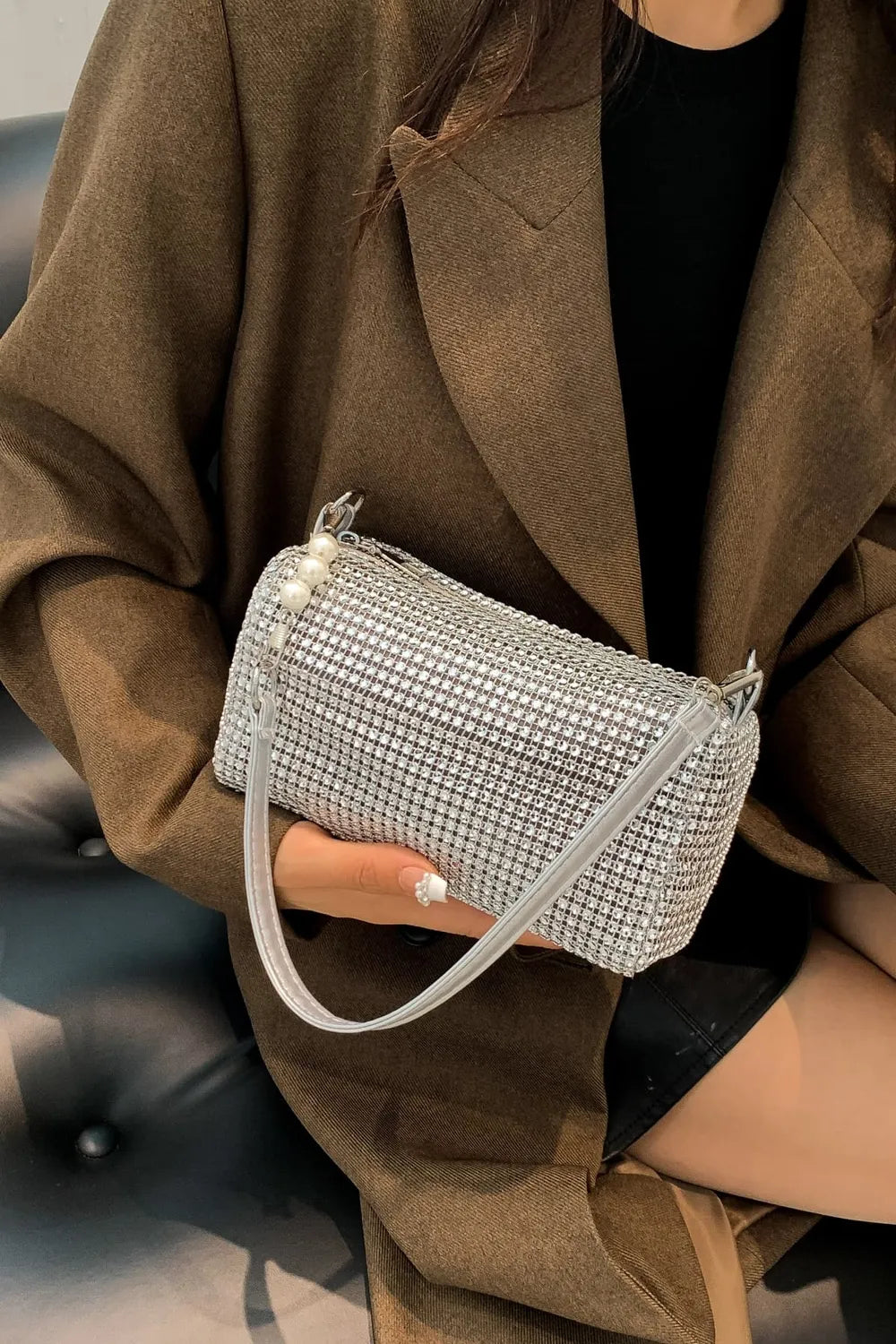Openwork Crossbody Bag with Removable Strap - LaTezza Online Shop