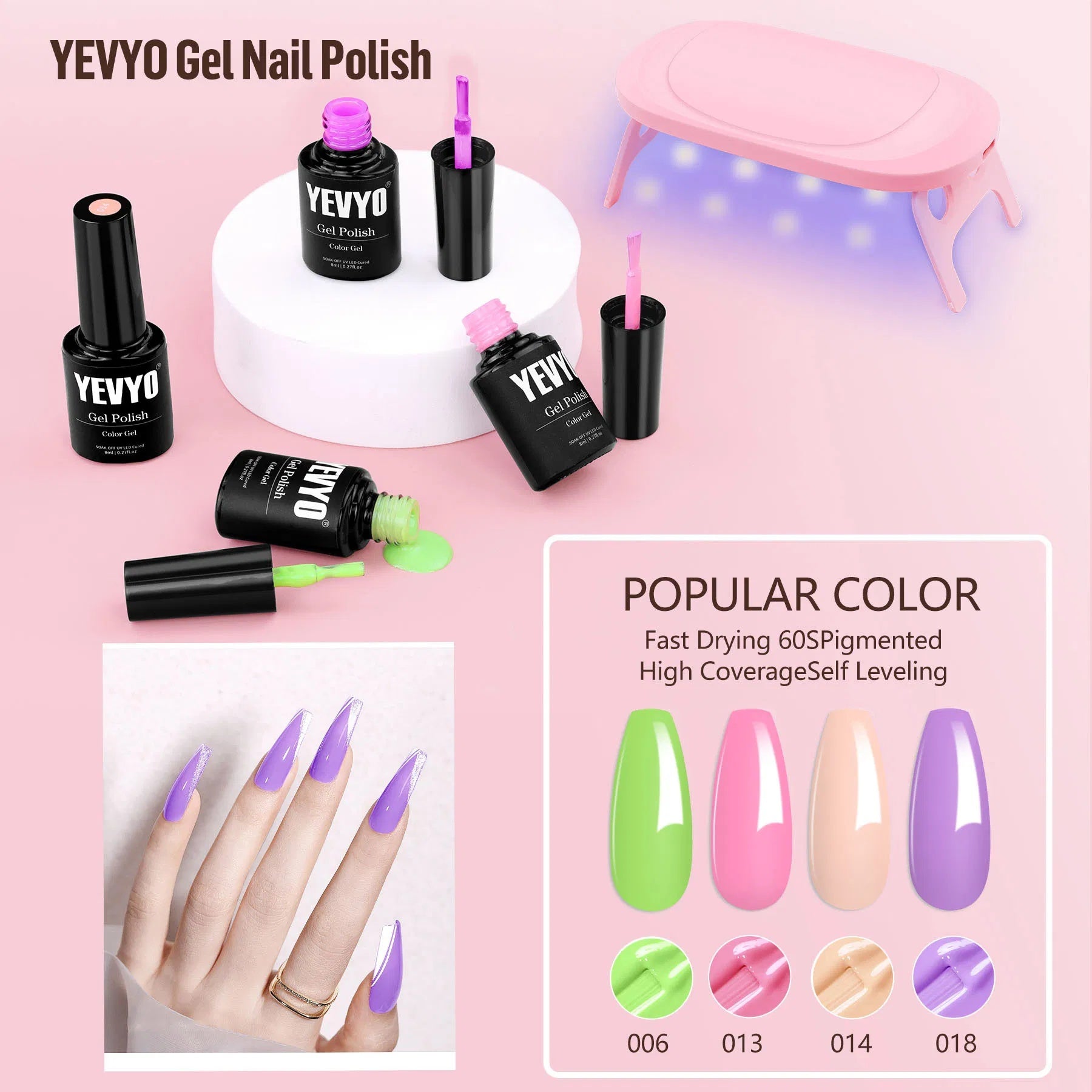 Acrylic Nail Kit With Drill, 4 Colors Gel Polish And UV Light Nail Professional Kit For Beginners - LaTezza Online Shop