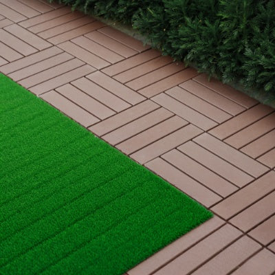 Plastic Interlocking Deck Tiles,44 Pack Patio Deck Tiles,12x12 Square Waterproof Outdoor All Weather - LaTezza Online Shop