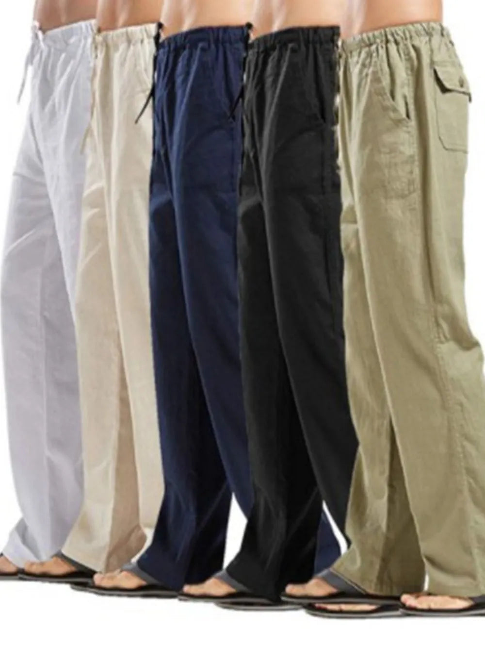 Men's Full Size Drawstring Pants with Pockets Plus Size - LaTezza Online Shop