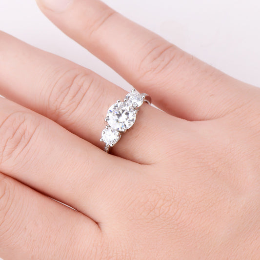 3 Carat Moissanite 925 Sterling Silver Ring - LaTezza Online Shop