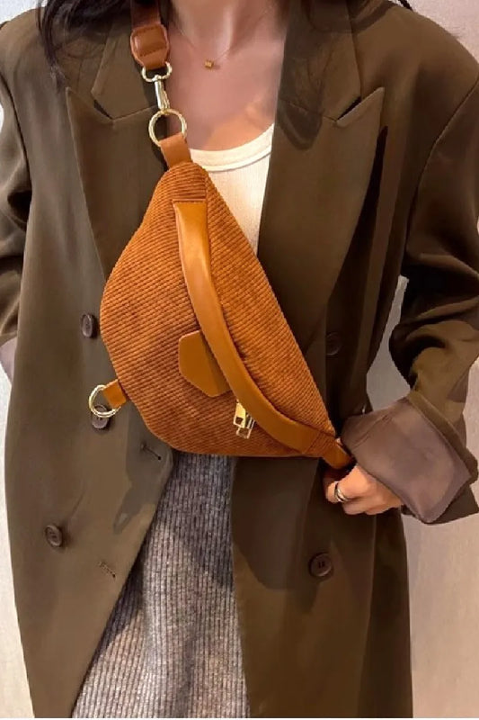 Zenana Corduroy Crossbody Bag with Removable Strap - LaTezza Online Shop