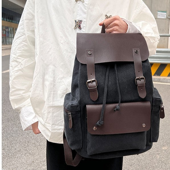 Retro Wear-resistant Large-capacity Backpack - LaTezza Online Shop