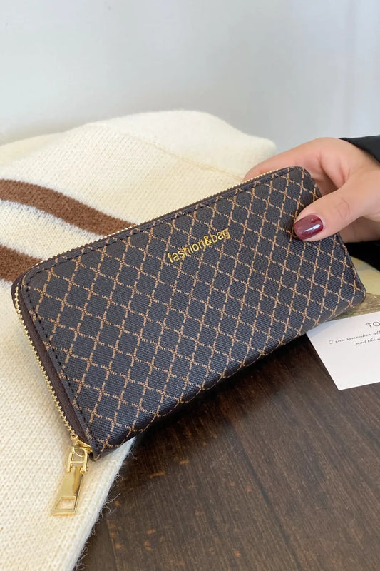 PU Leather Plaid Wallet - LaTezza Online Shop