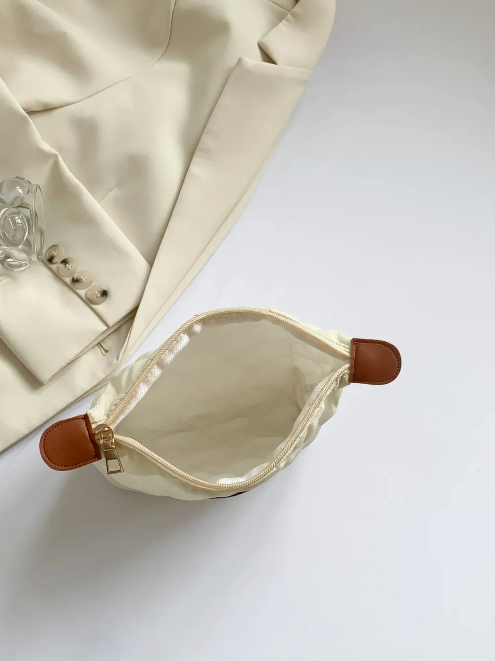 Solid Quilted Clutch with Zipper - LaTezza Online Shop