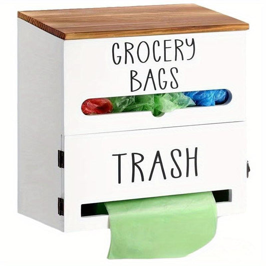 Wooden Garbage Bag Storage Box Two In One - LaTezza Online Shop