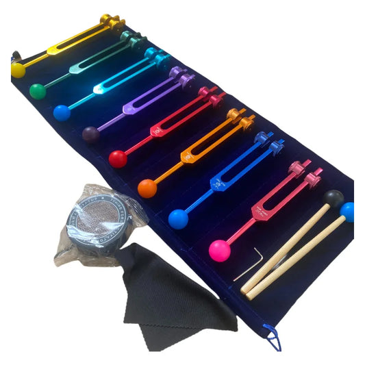 Aluminum Alloy Tuning Fork Eight-piece Set 126.22hz Sound Therapy Tuning Fork 172.06hz Meditation Healing Percussion Instruments