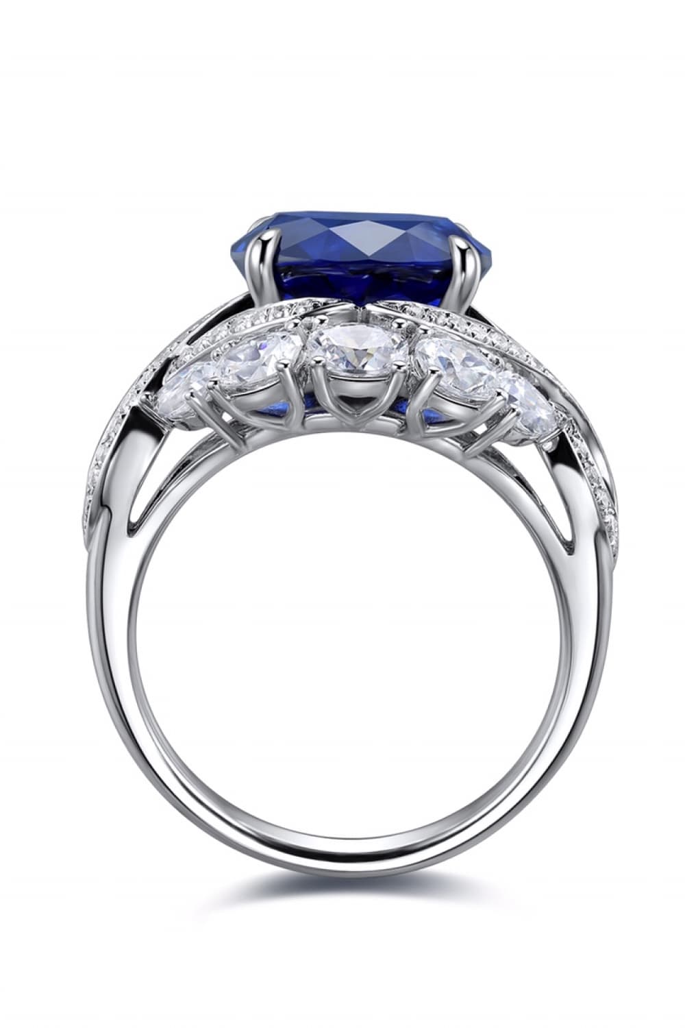 5 Carat Lab-Grown Sapphire Platinum-Plated Ring - LaTezza Online Shop