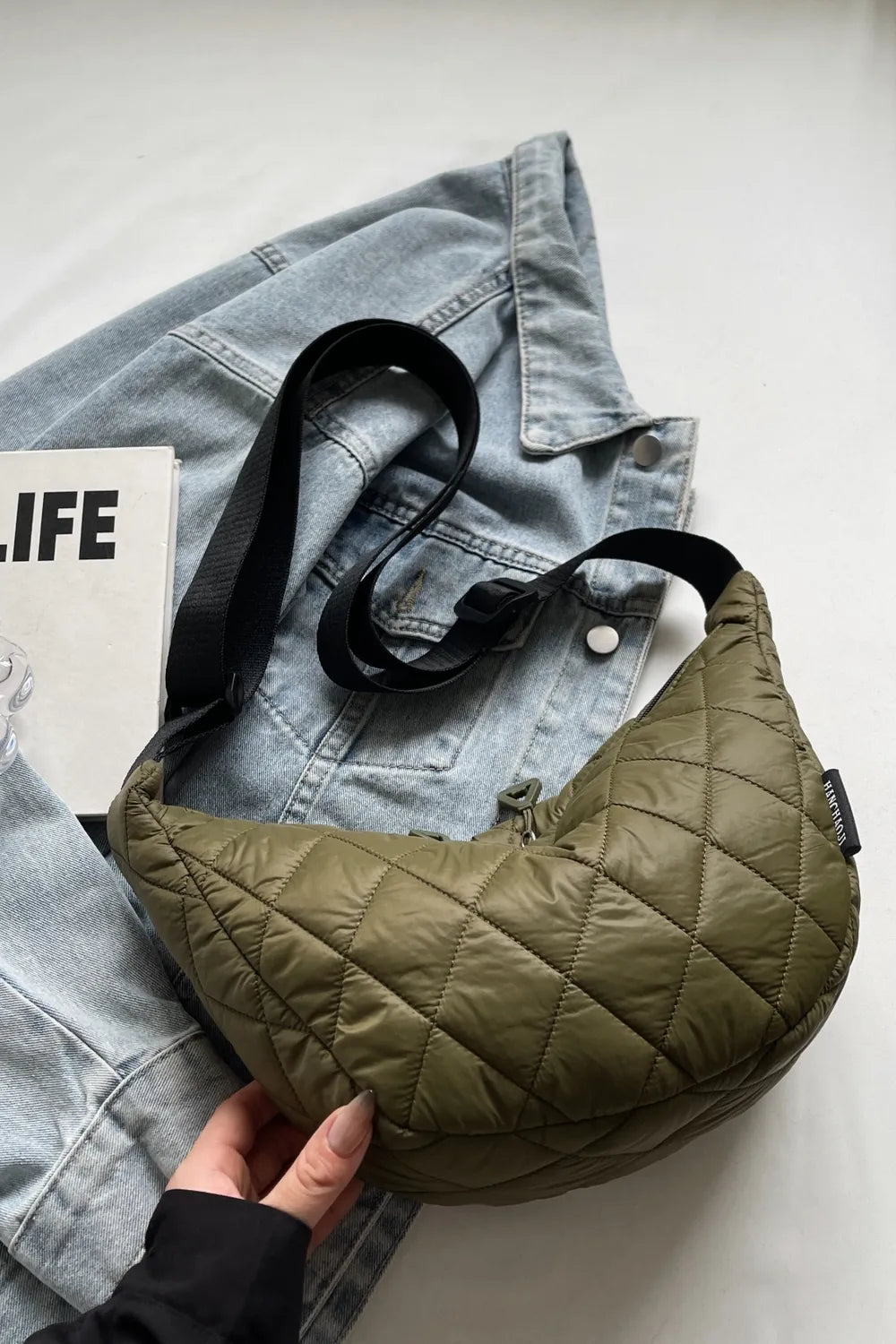 Quilted Adjustable Strap Crossbody Bag - LaTezza Online Shop