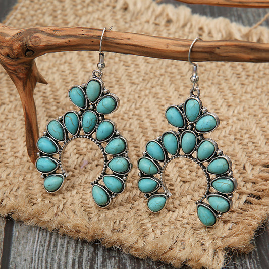 Artificial Turquoise Drop Earrings - LaTezza Online Shop